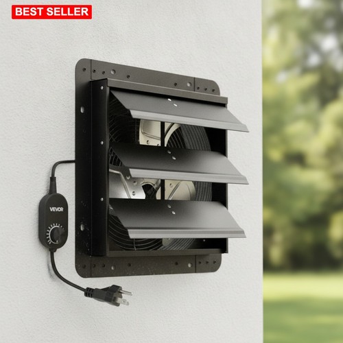 Shutter exhaust fan - fan, wall